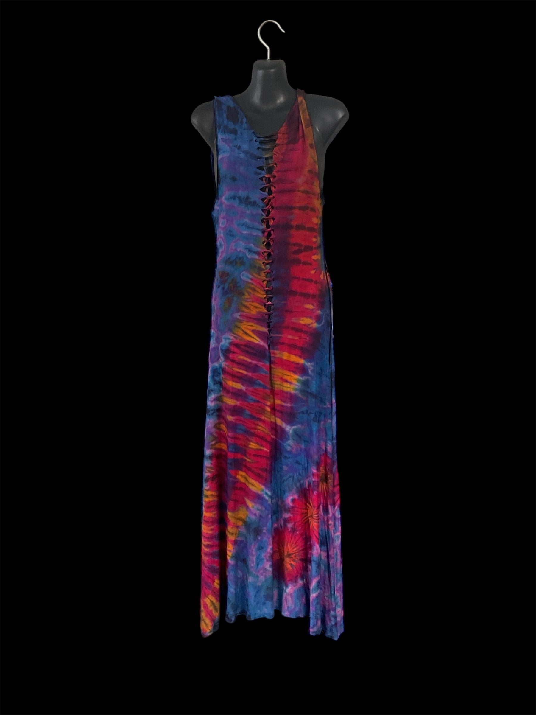 Long reversal Tie-dyed dress