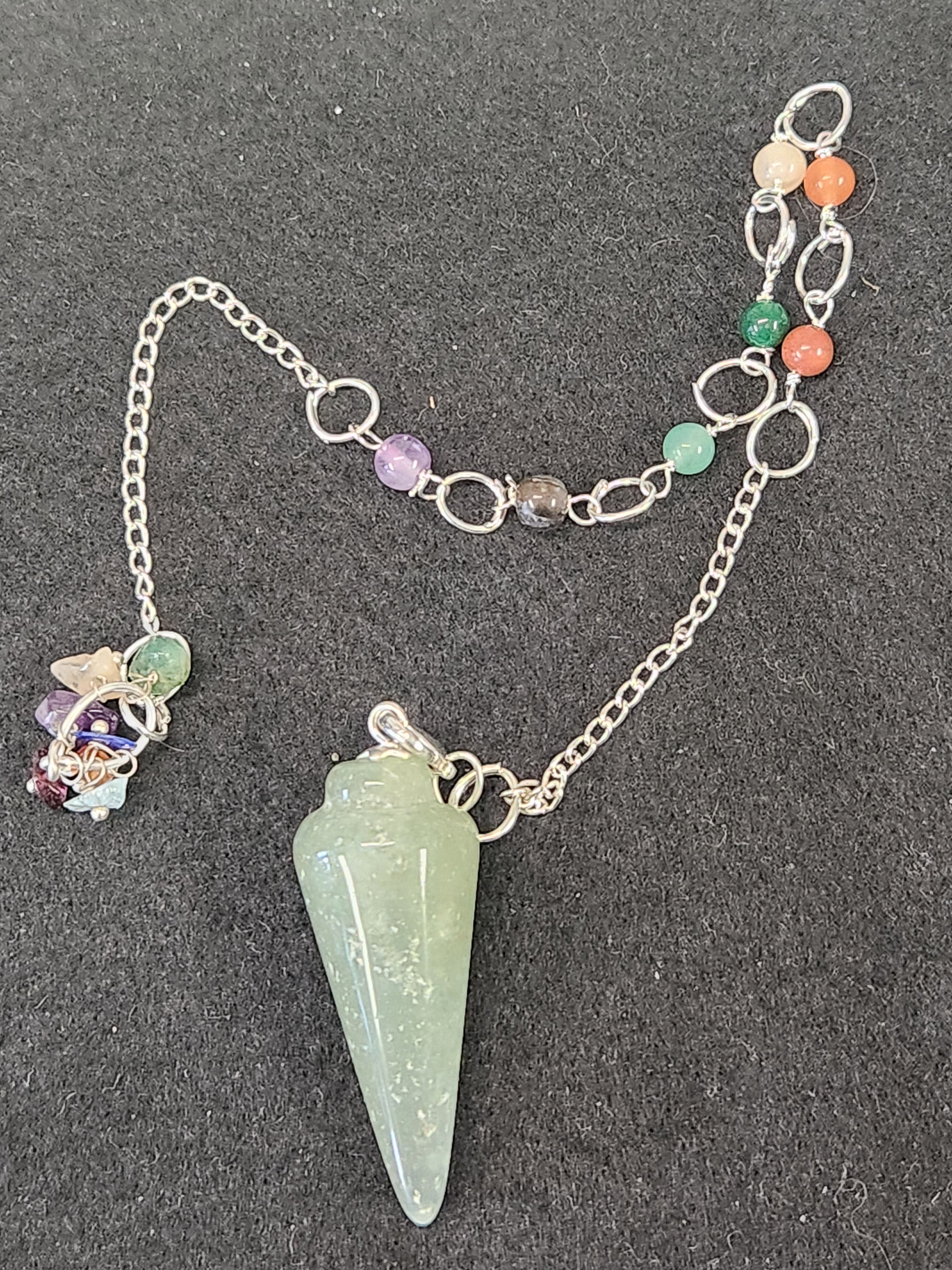 Chakra pendulum with aquamarine