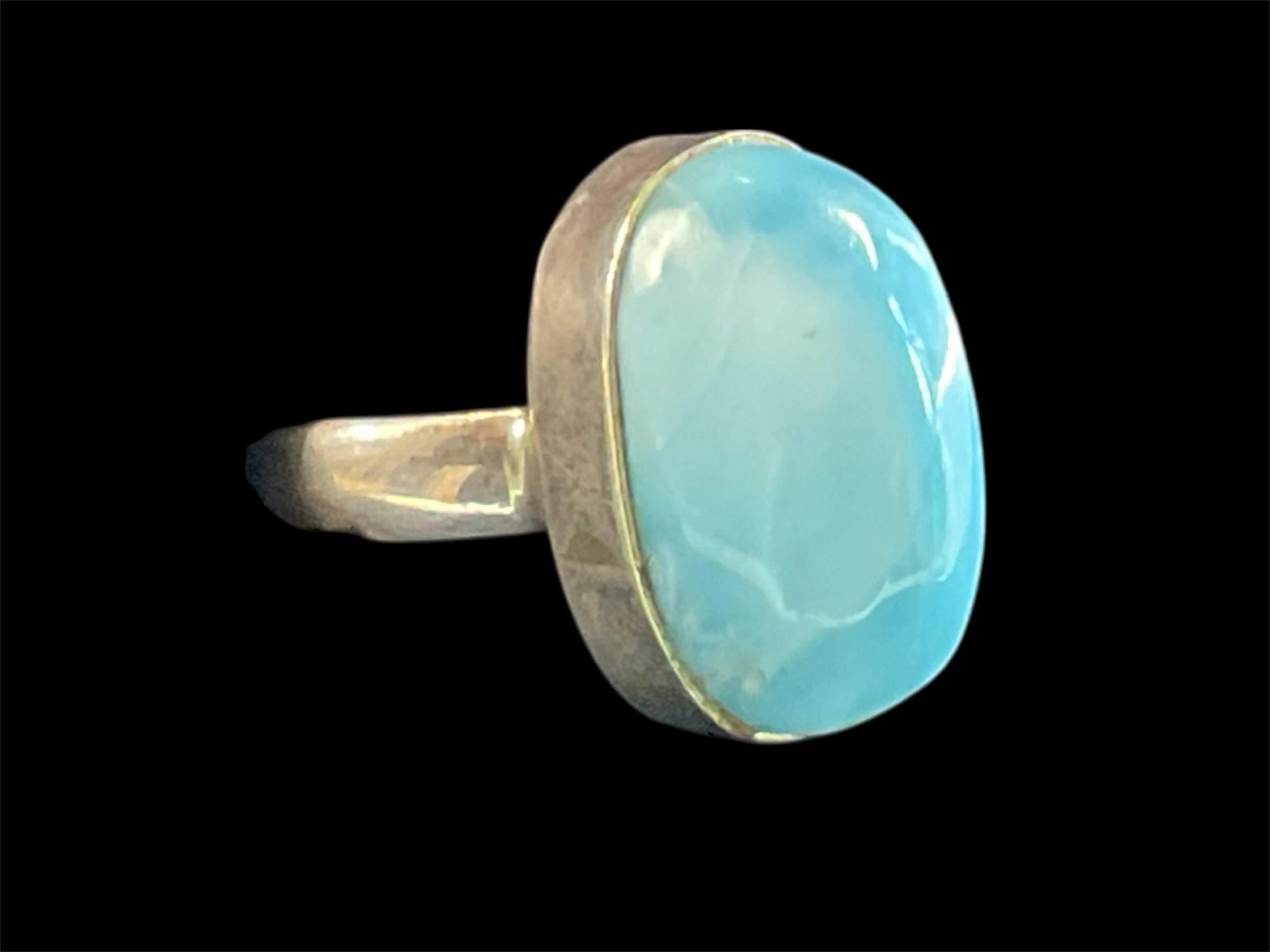Silver Larimar ring