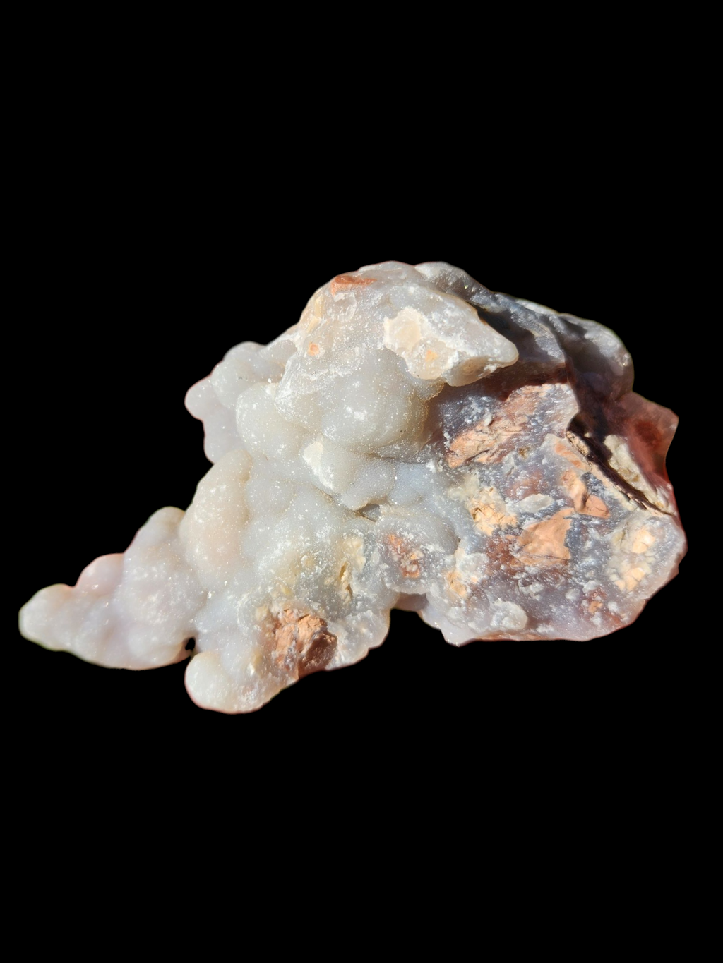 Youngite, druzy quartz on jasper, Wyoming, UV Reactive