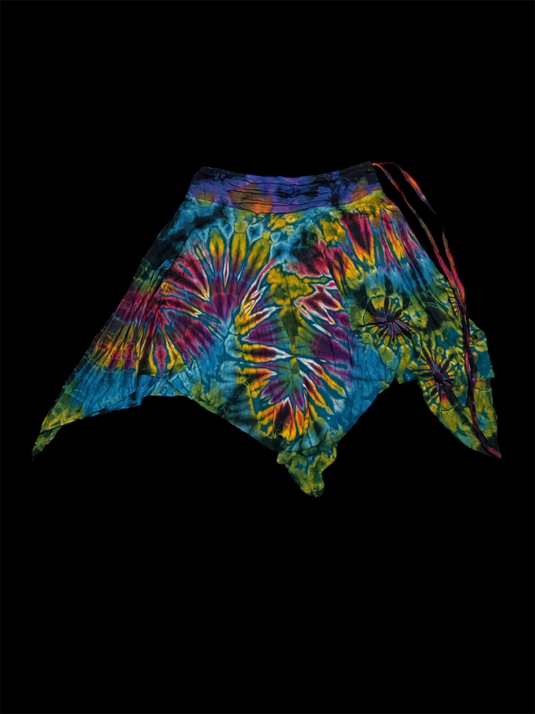 Tie-dyed fairy skirt w/ pull strings