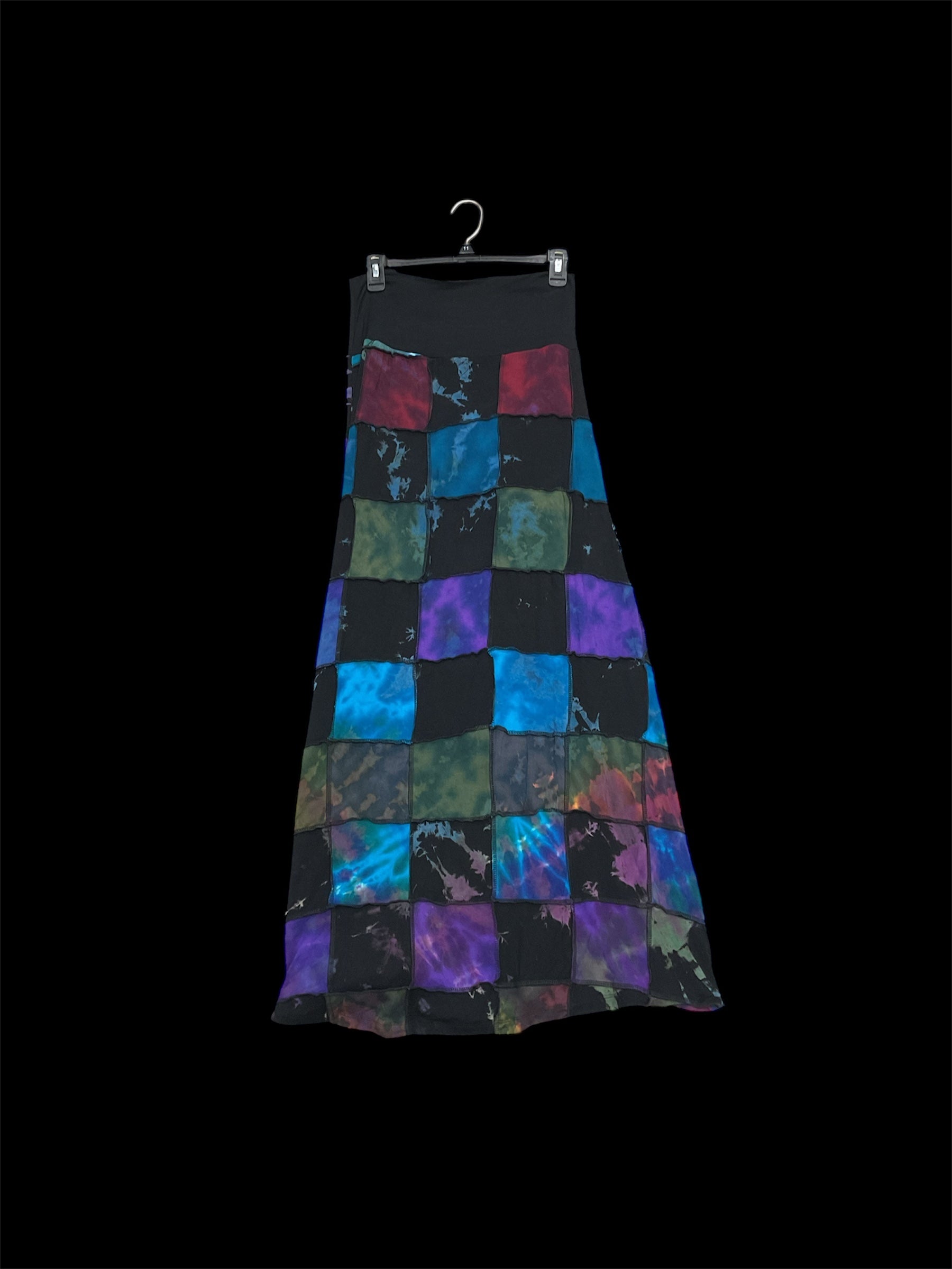Tie-dyed Patchwork long skirt