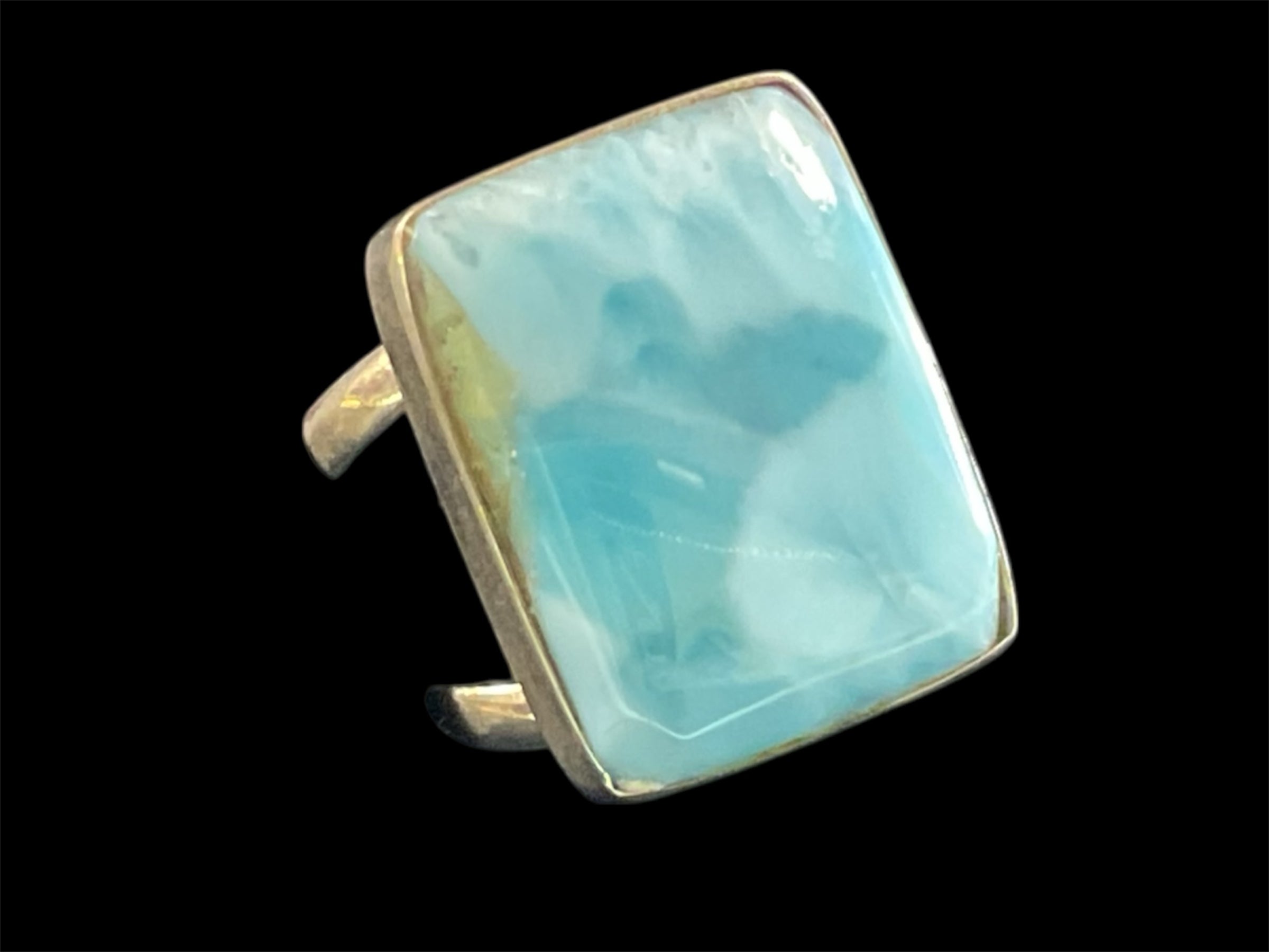 Silver Larimar ring