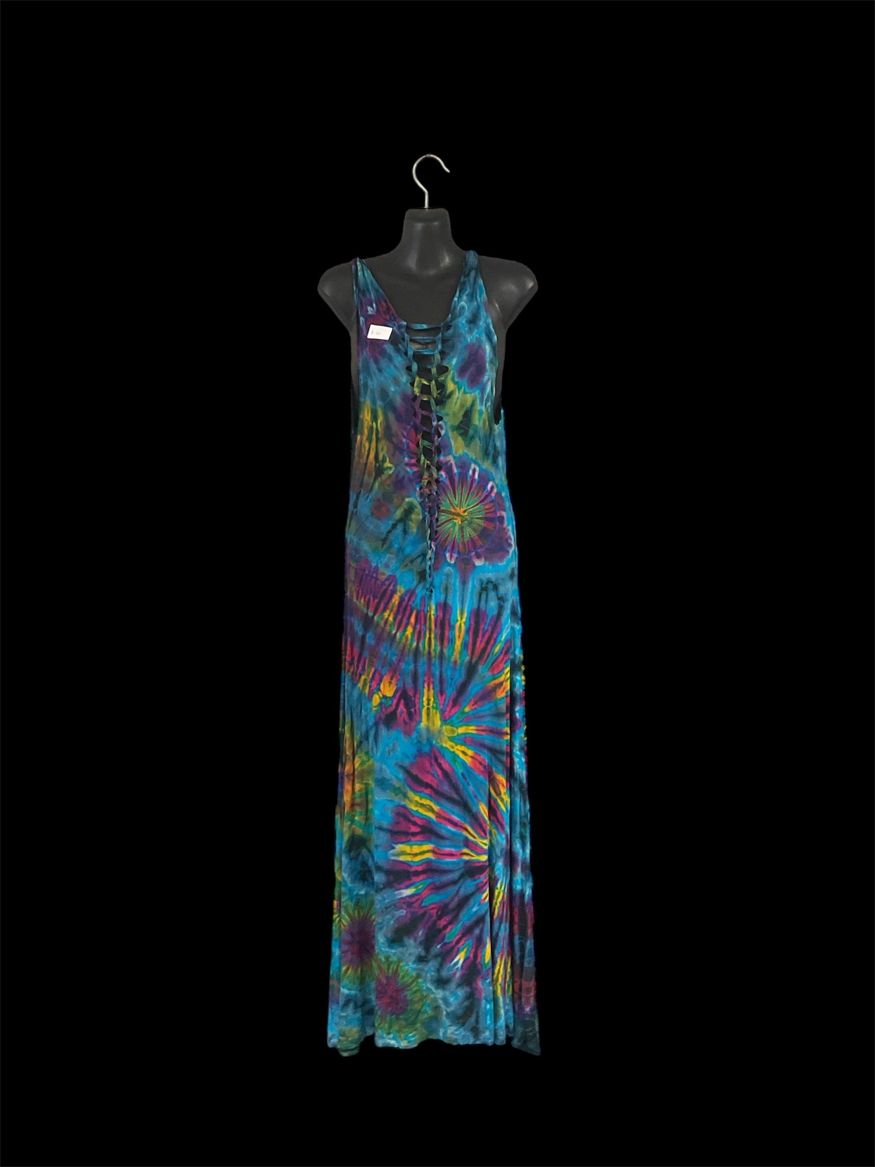 Long reversal Tie-dyed dress