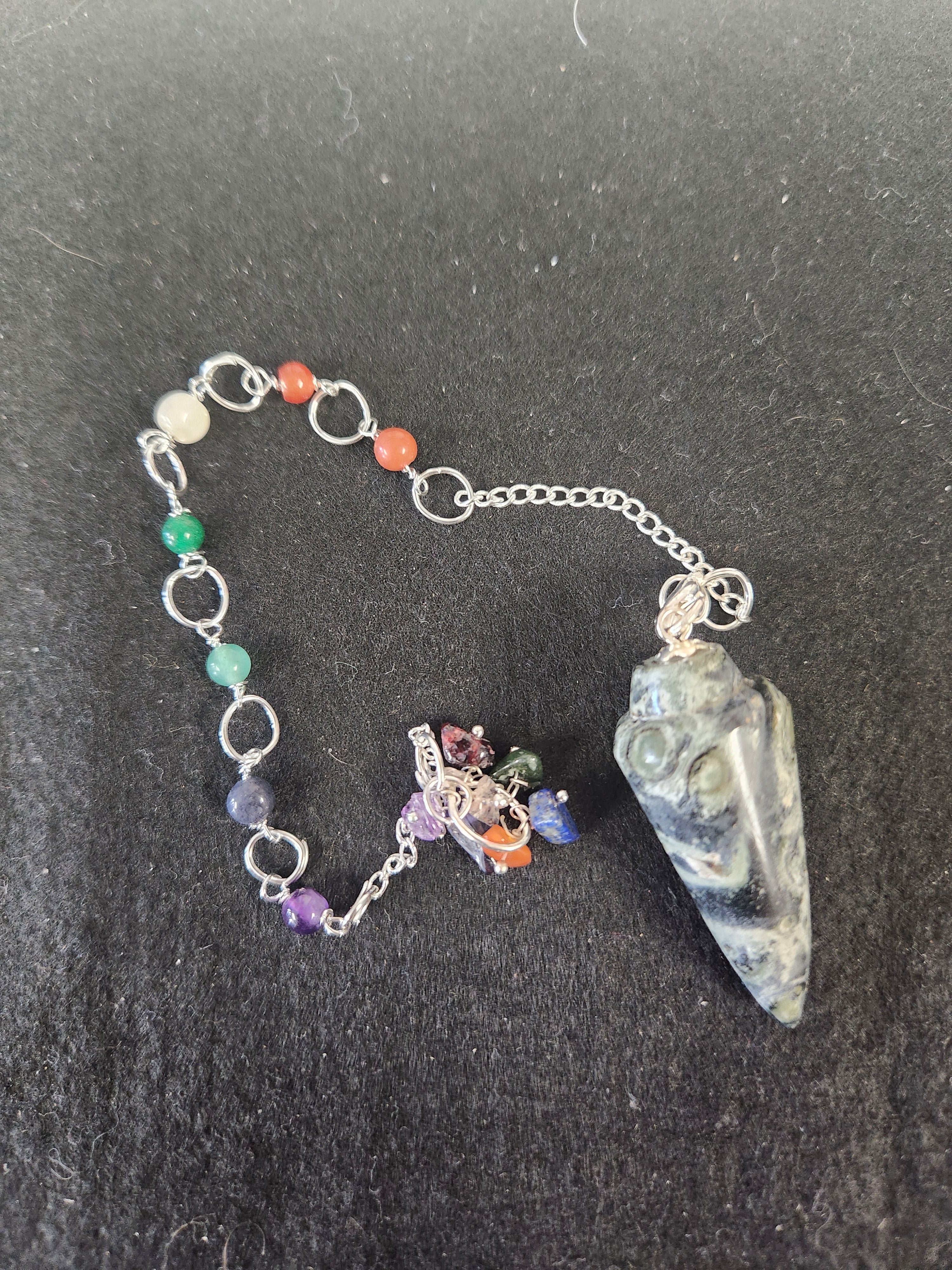 Chakra pendulum with Rhyolite