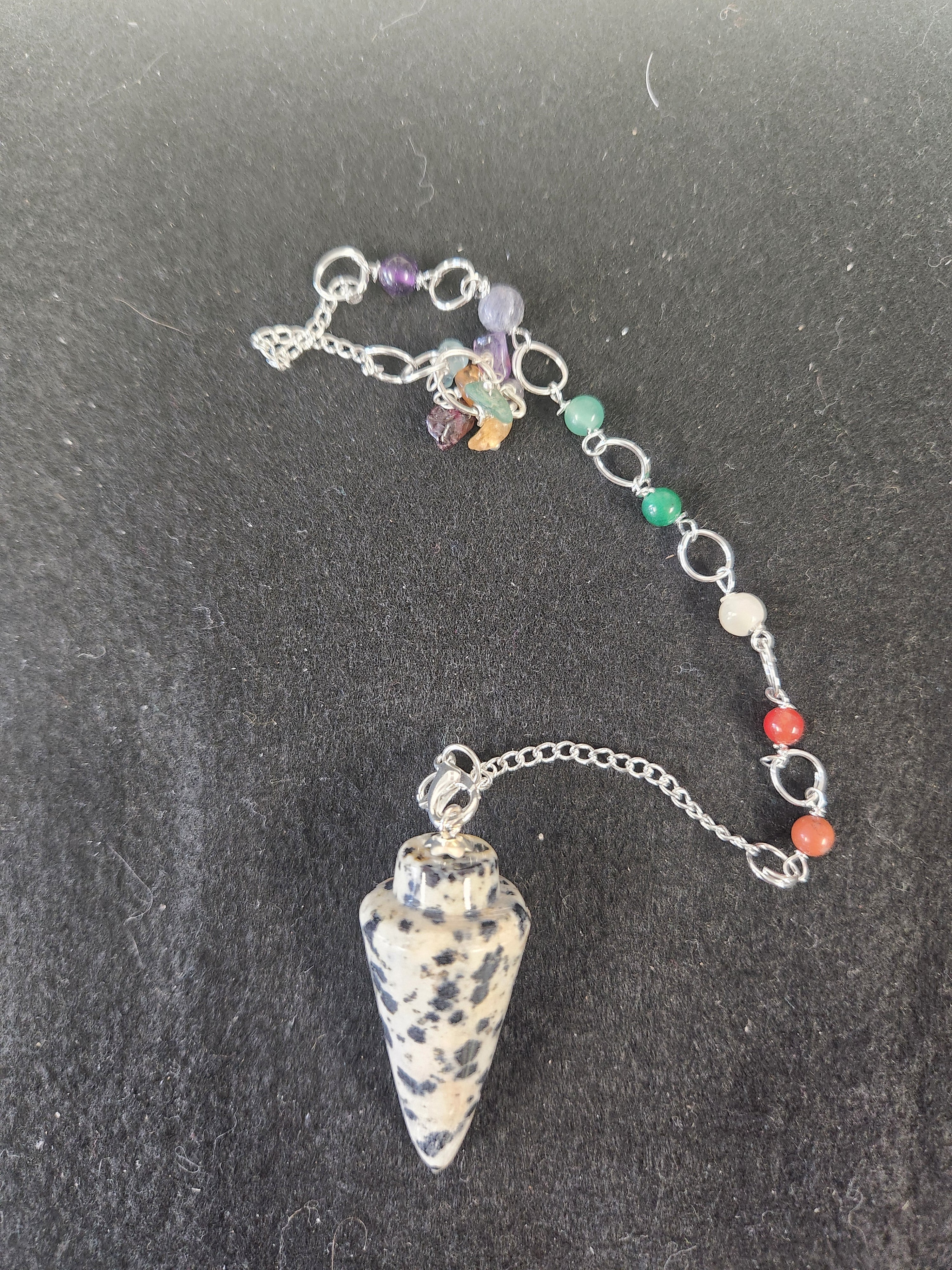 Chakra pendulum with Dalmatian jasper