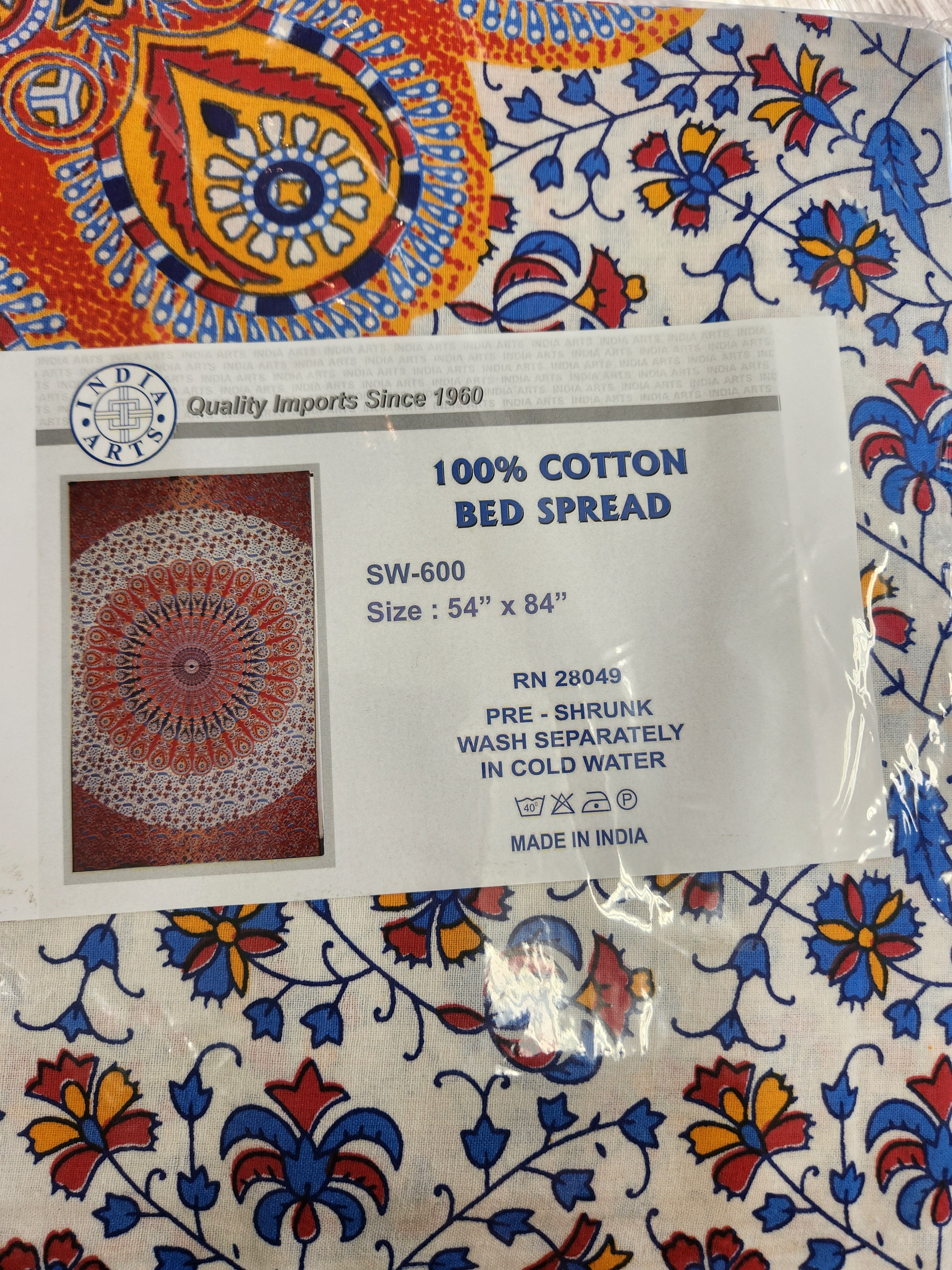 Paisley mandala tapestry 54" x 84"
