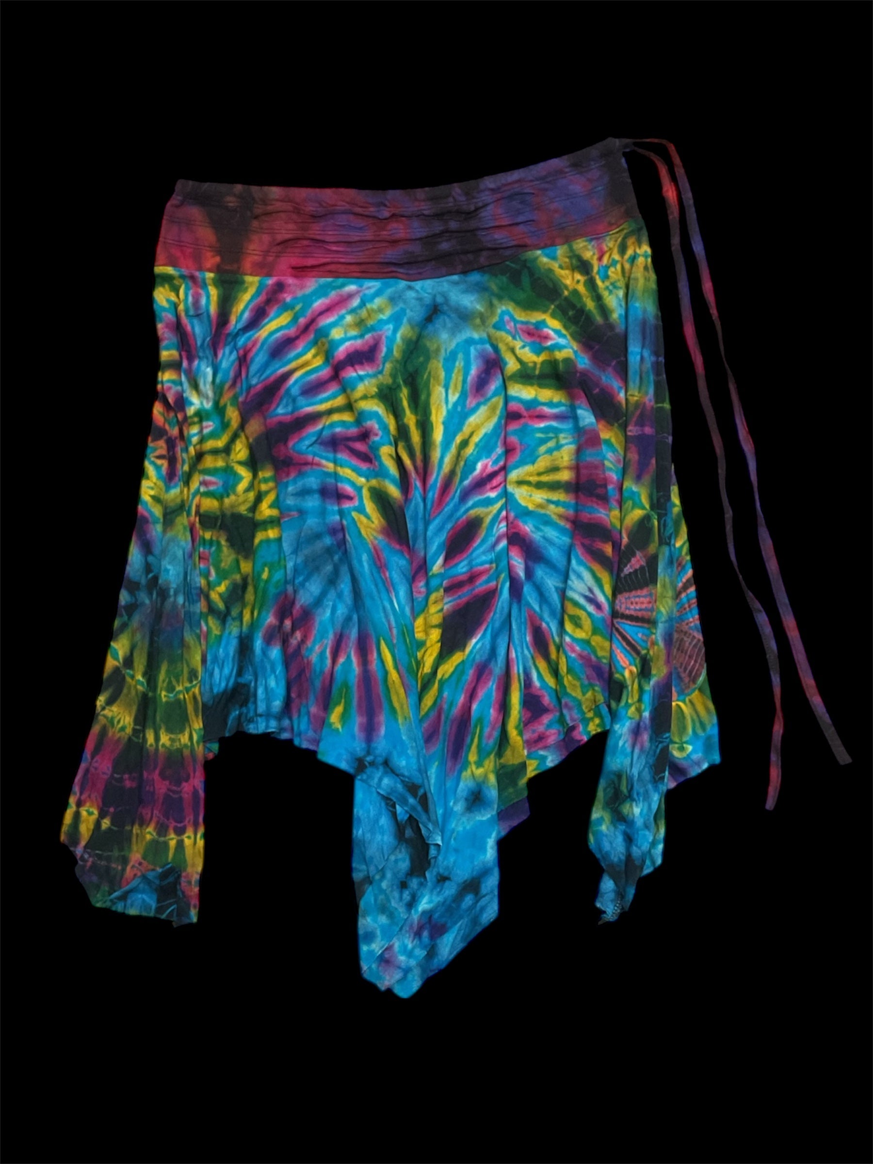 Tie-dyed fairy skirt w/ pull strings