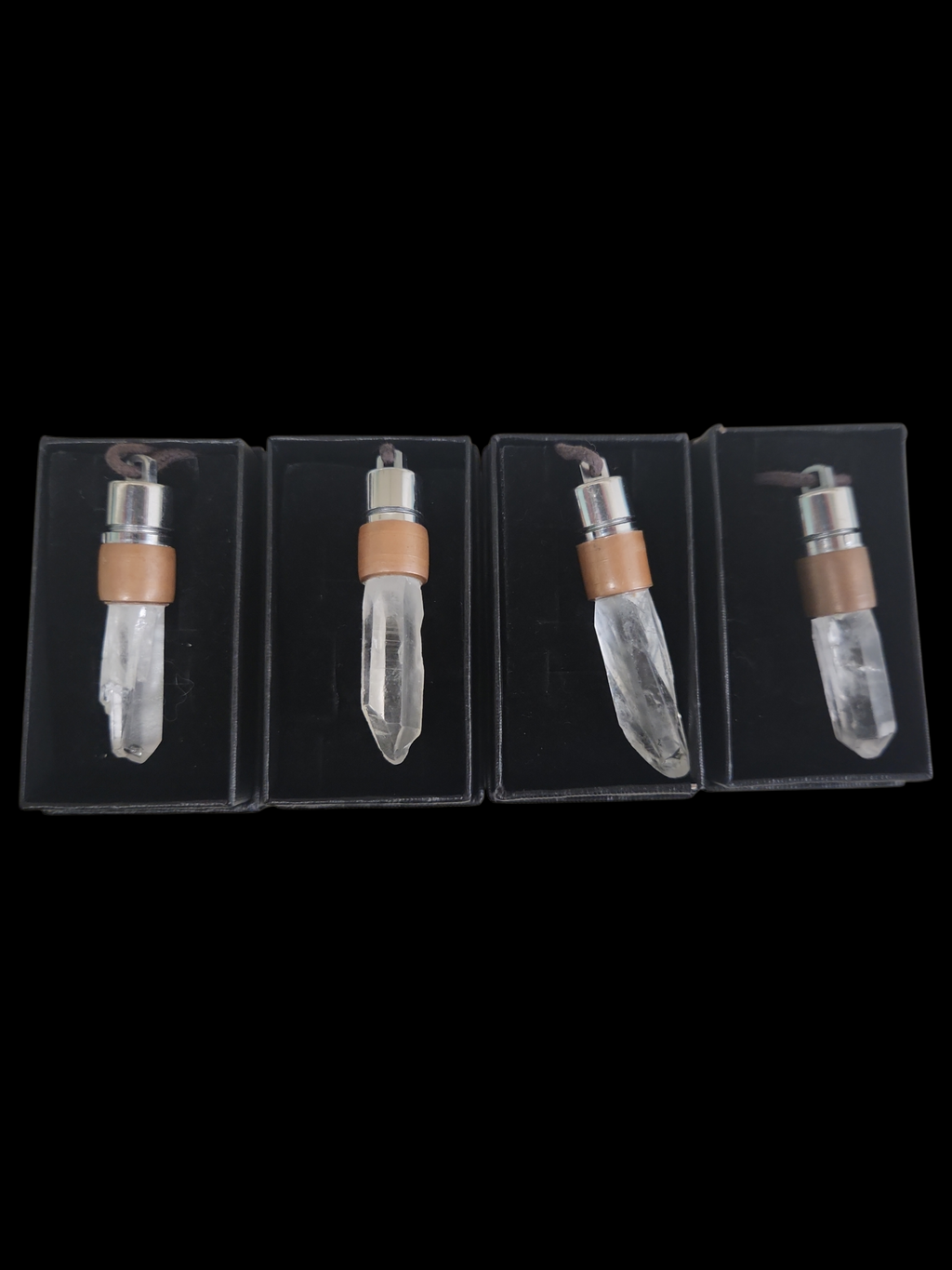 Light up quartz pendants