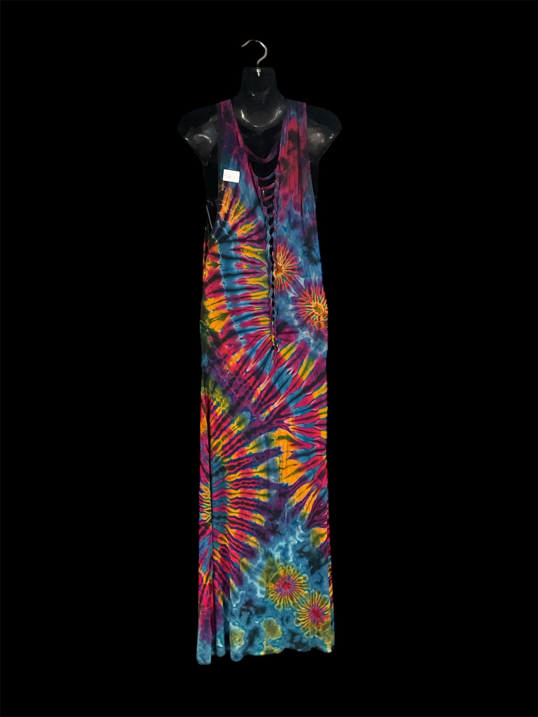 Long reversal Tie-dyed dress