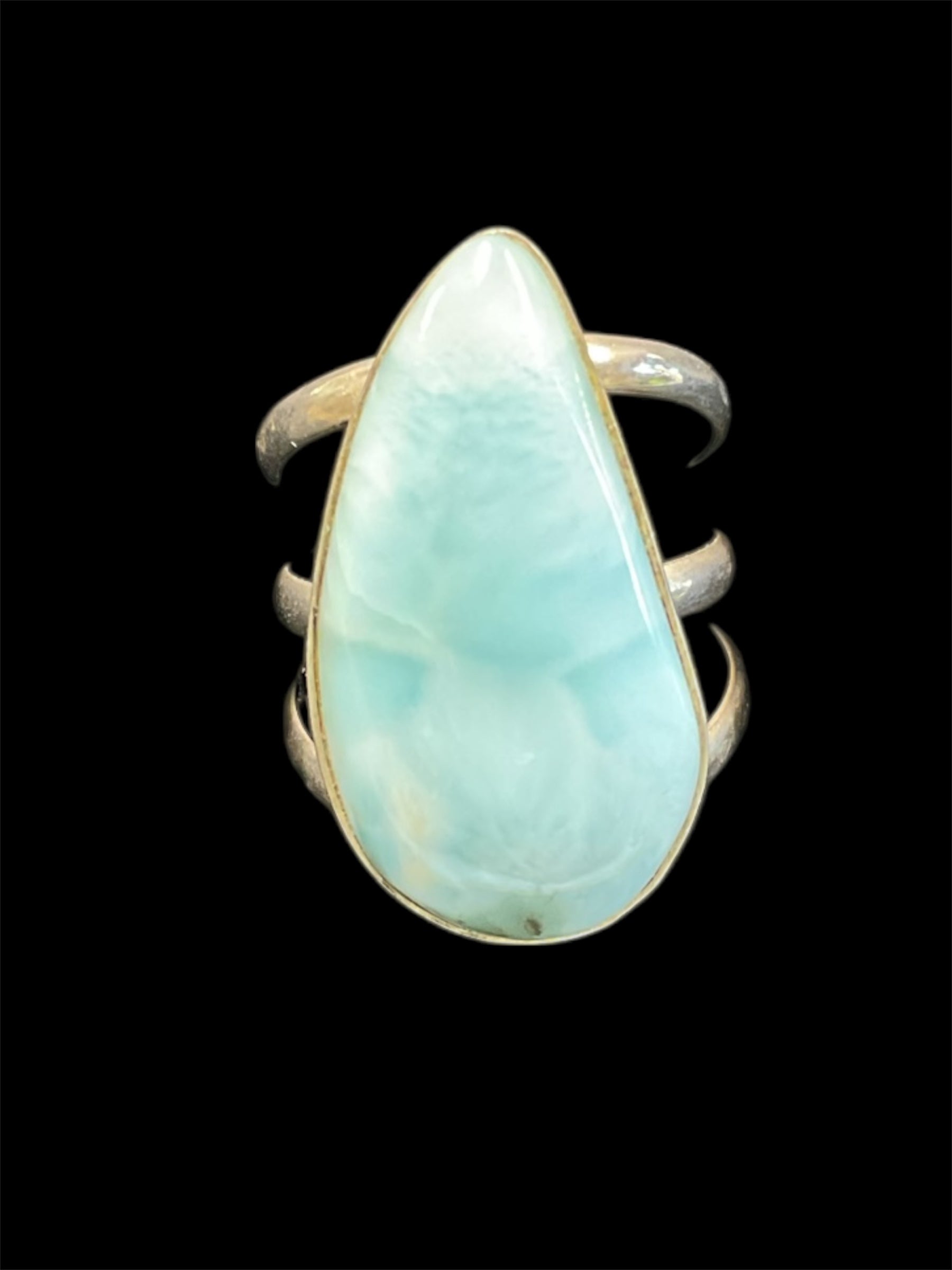 Silver Larimar ring
