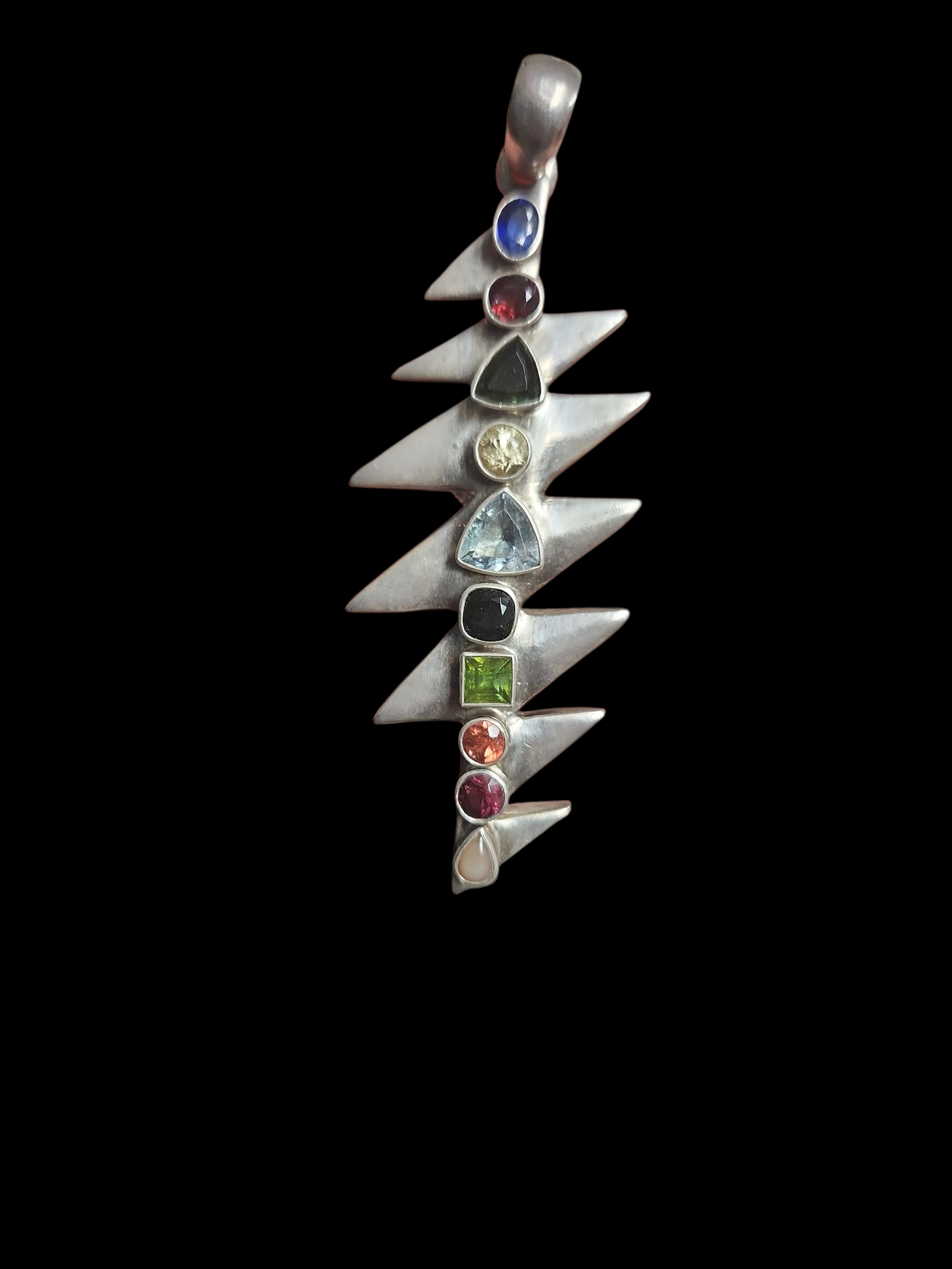 Family Silver GD-inspired bolt pendant