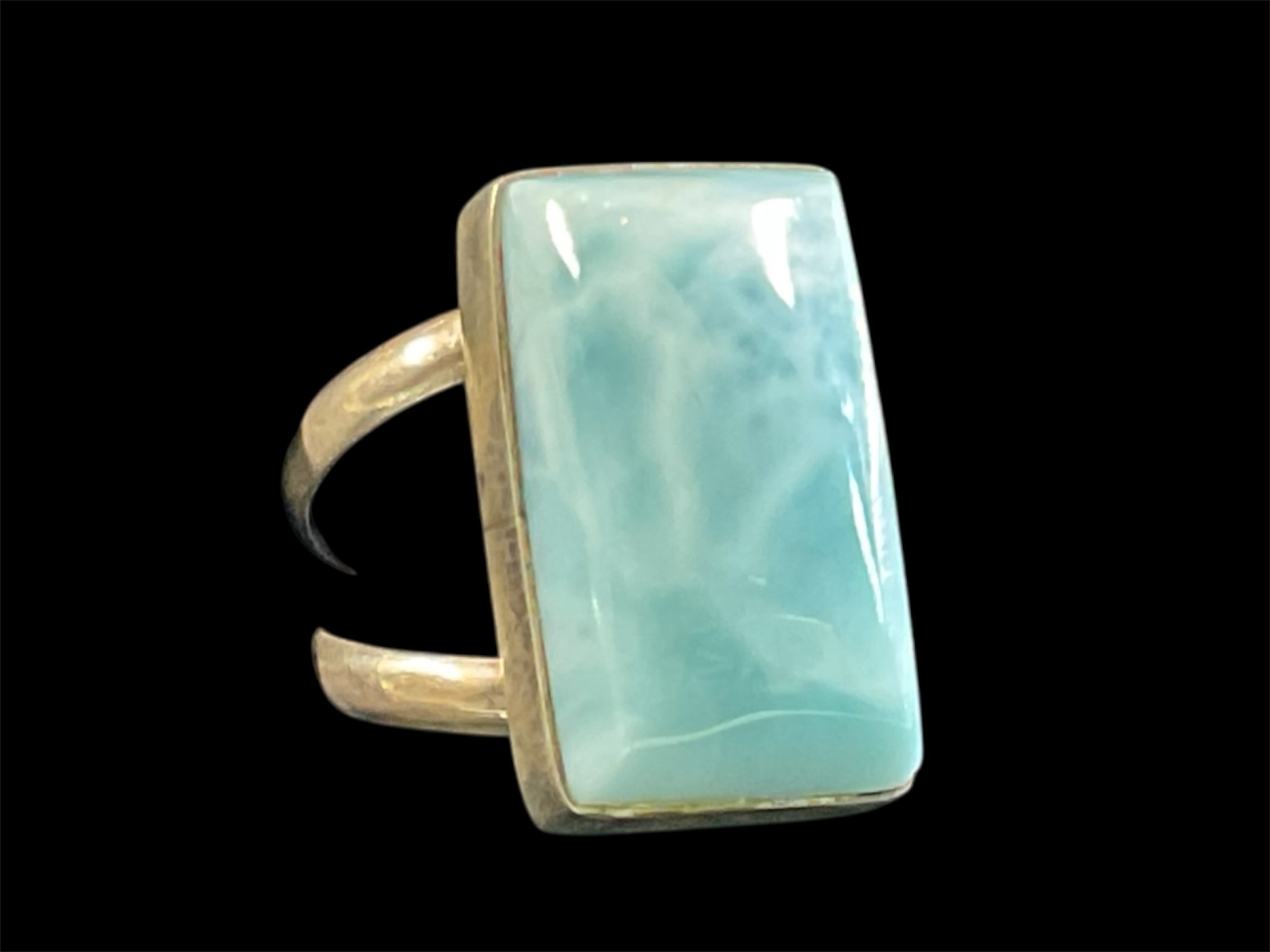 Silver Larimar ring