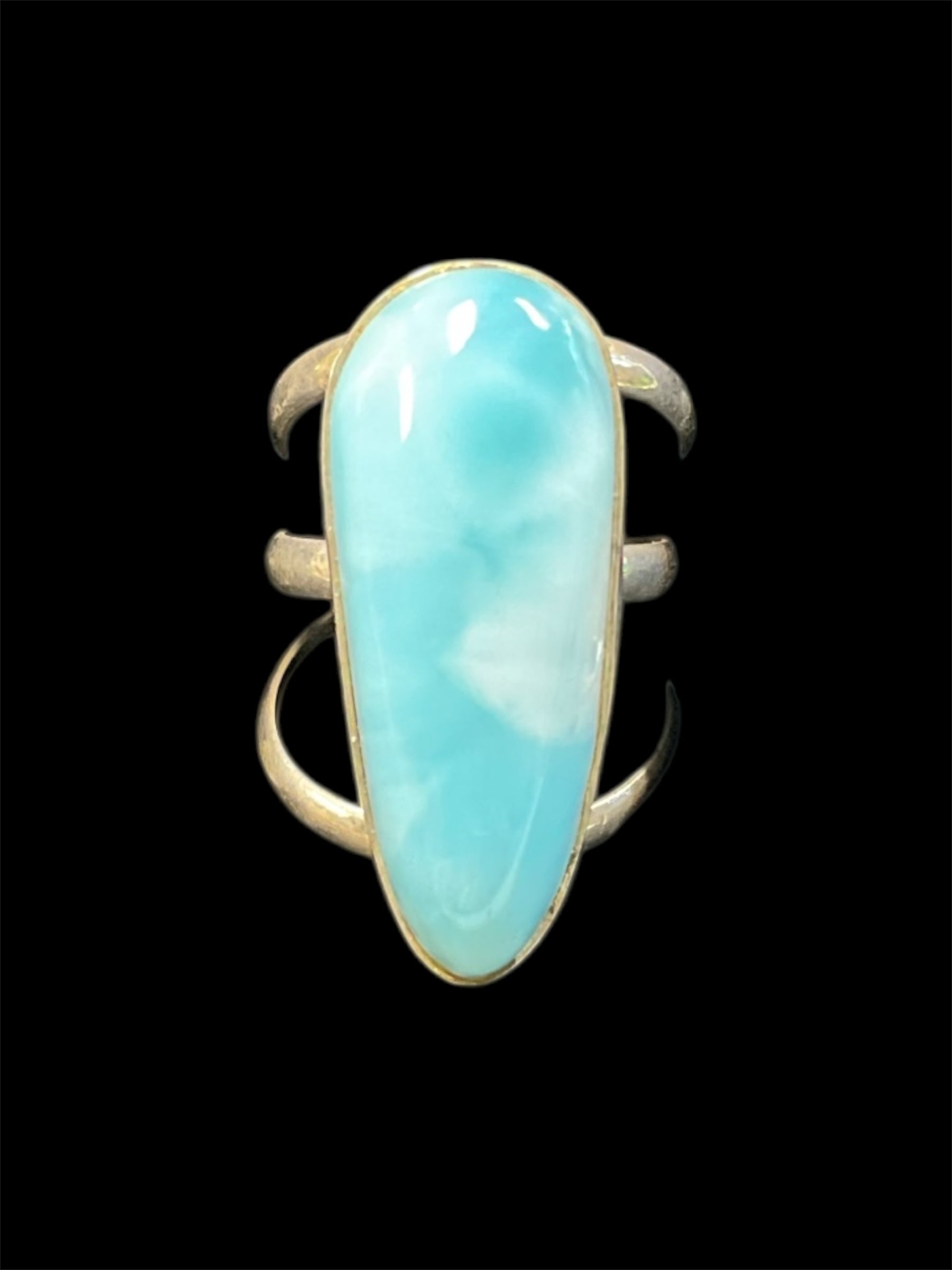 Silver Larimar ring