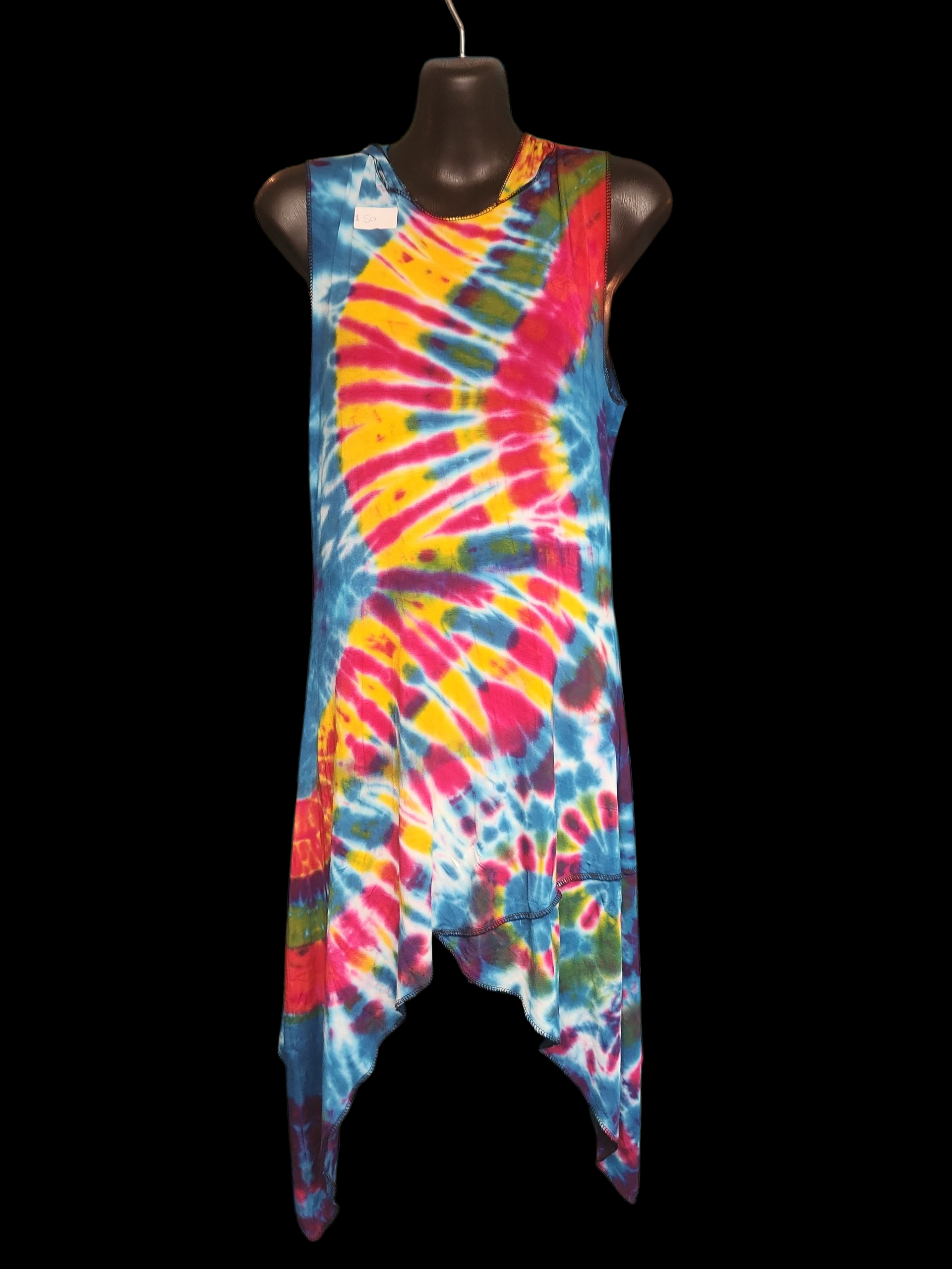 Women's tie dyed hooded dress