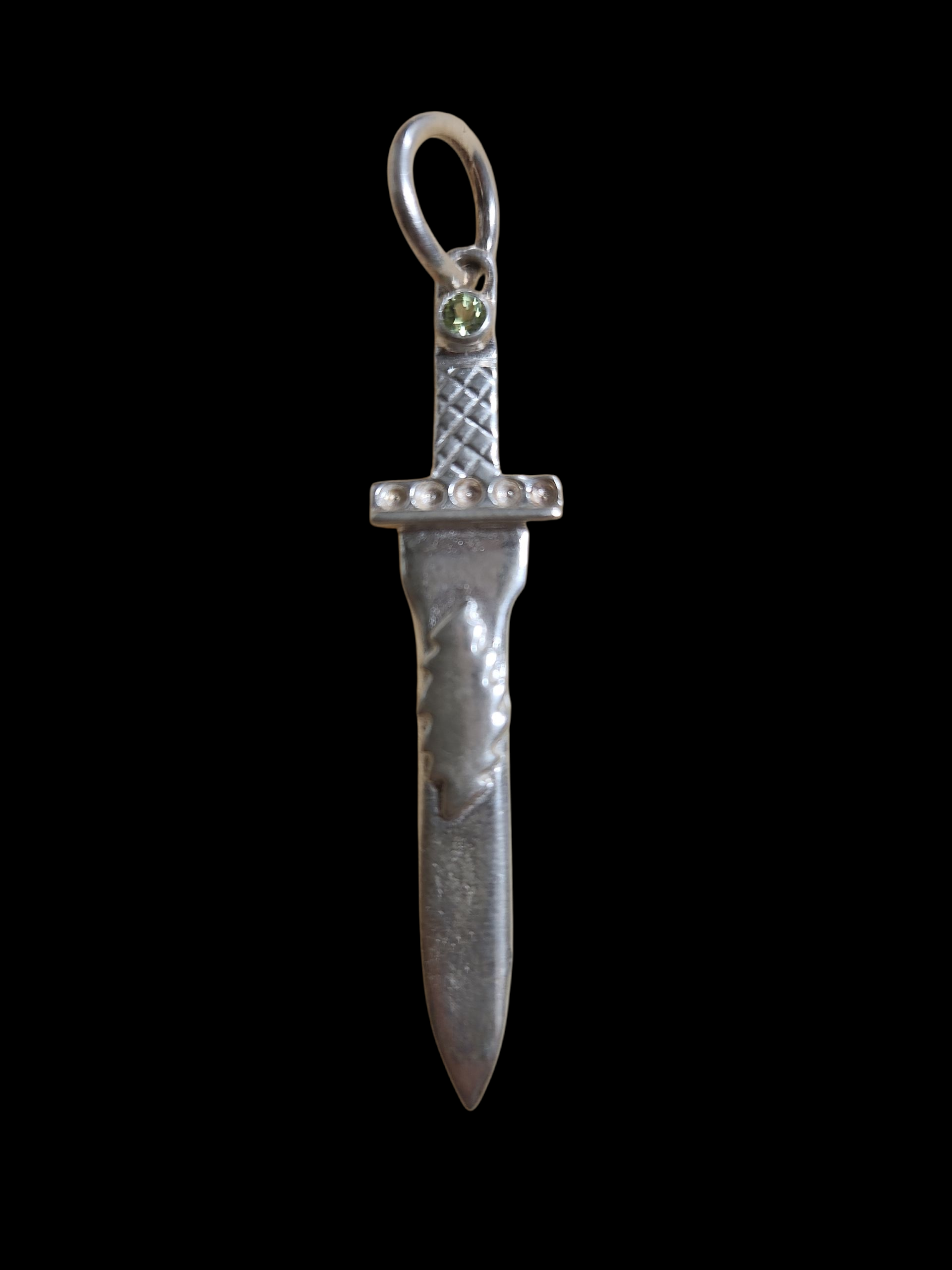 Silver GD-inspired booty sword w/ peridot