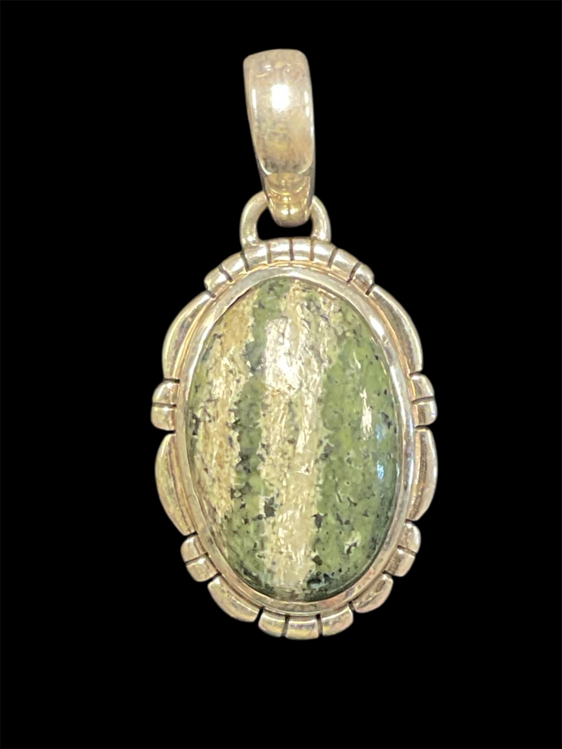 Green charoite pendant