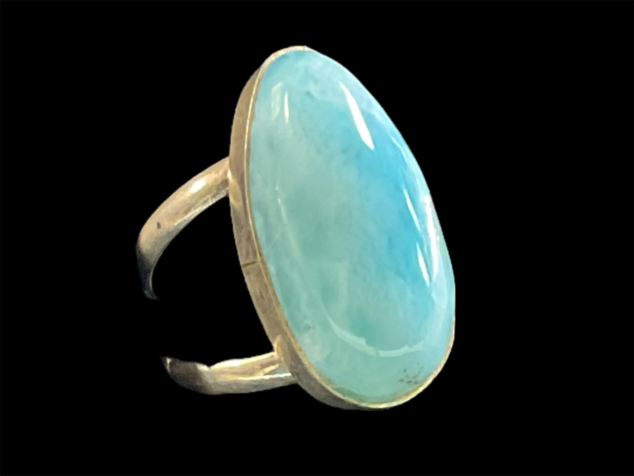 Silver Larimar ring