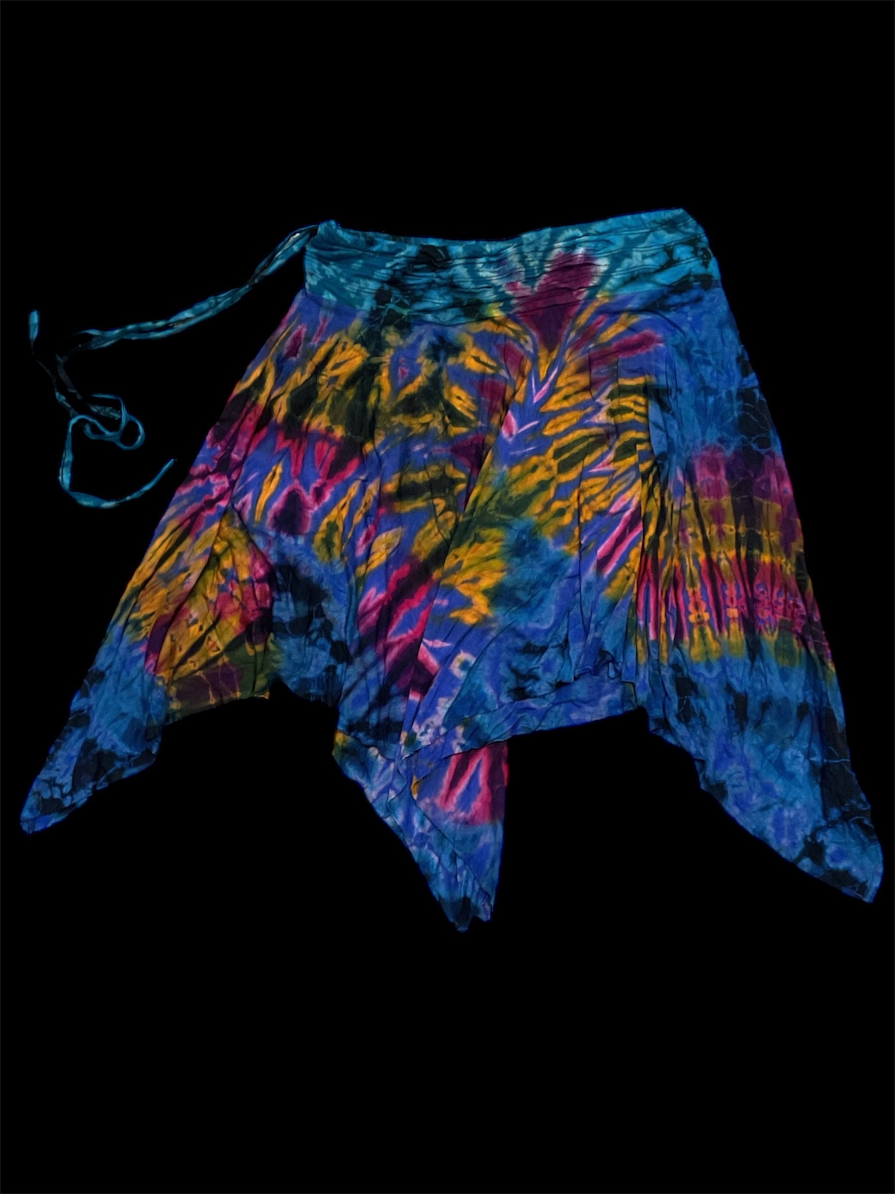 Tie-dyed fairy skirt w/ pull strings