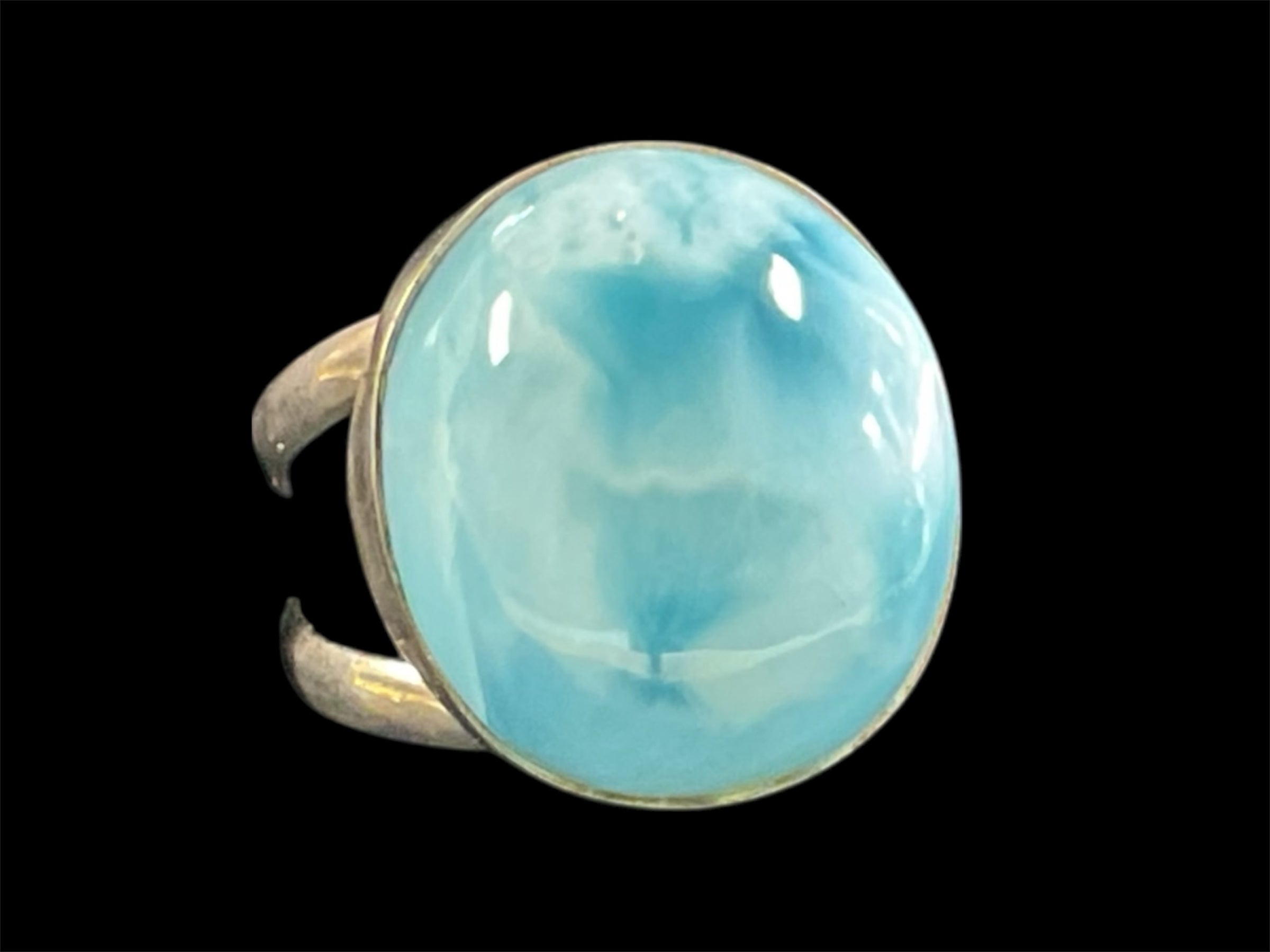 Silver Larimar ring