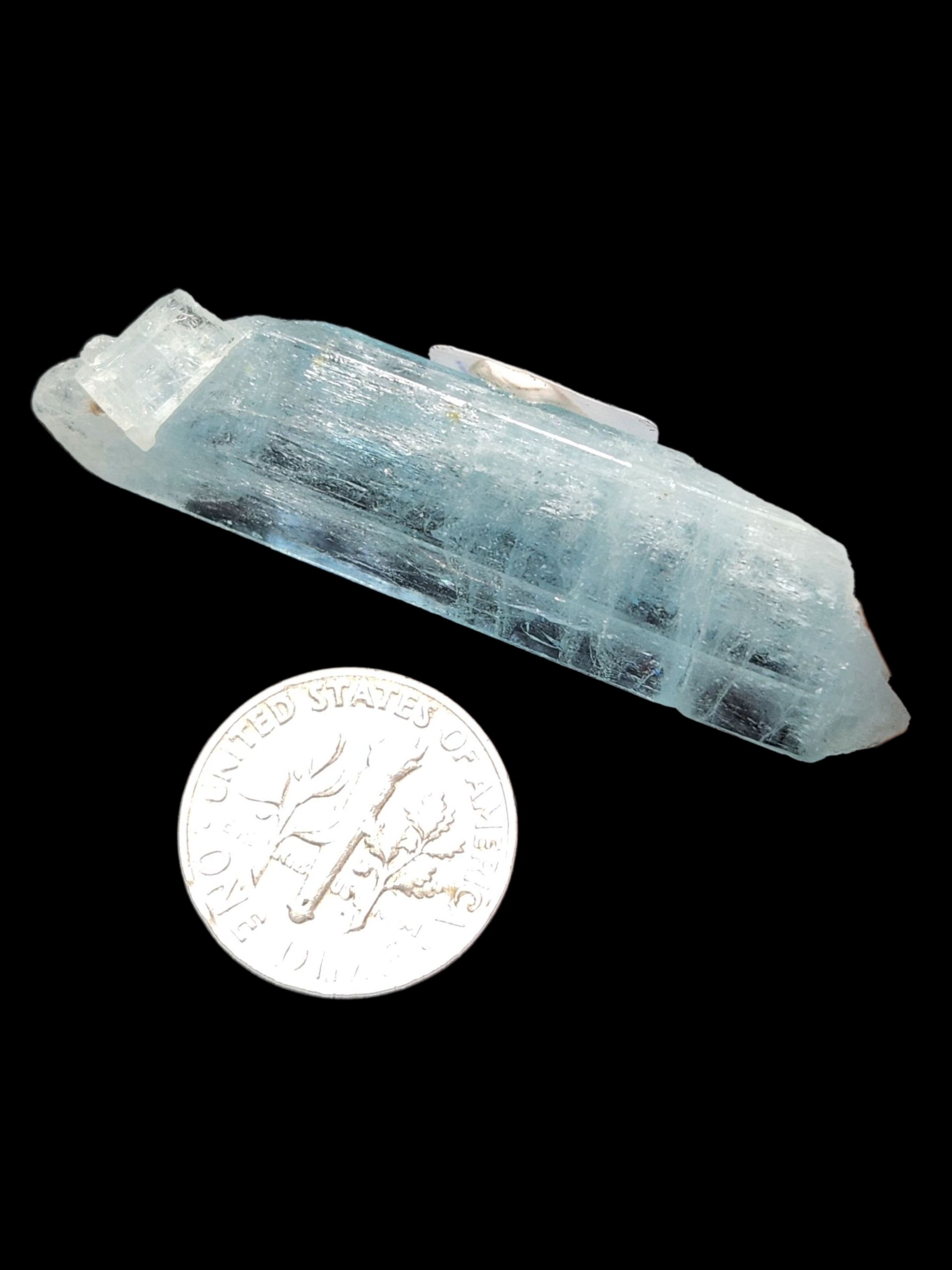 Gemmy banded aquamarine