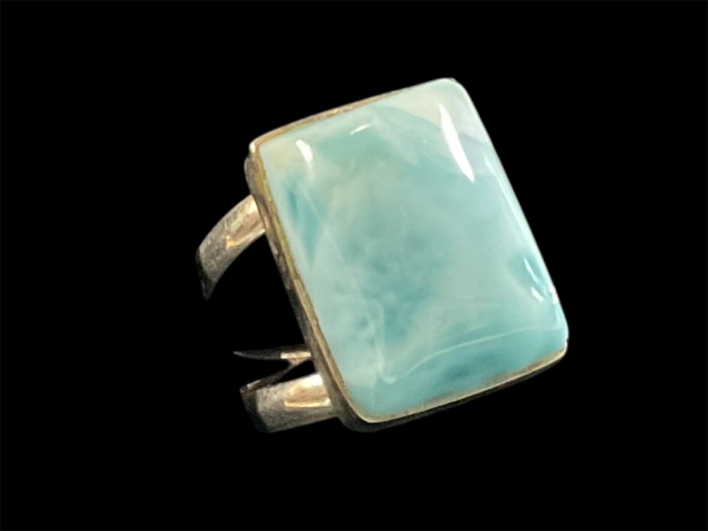 Silver Larimar ring