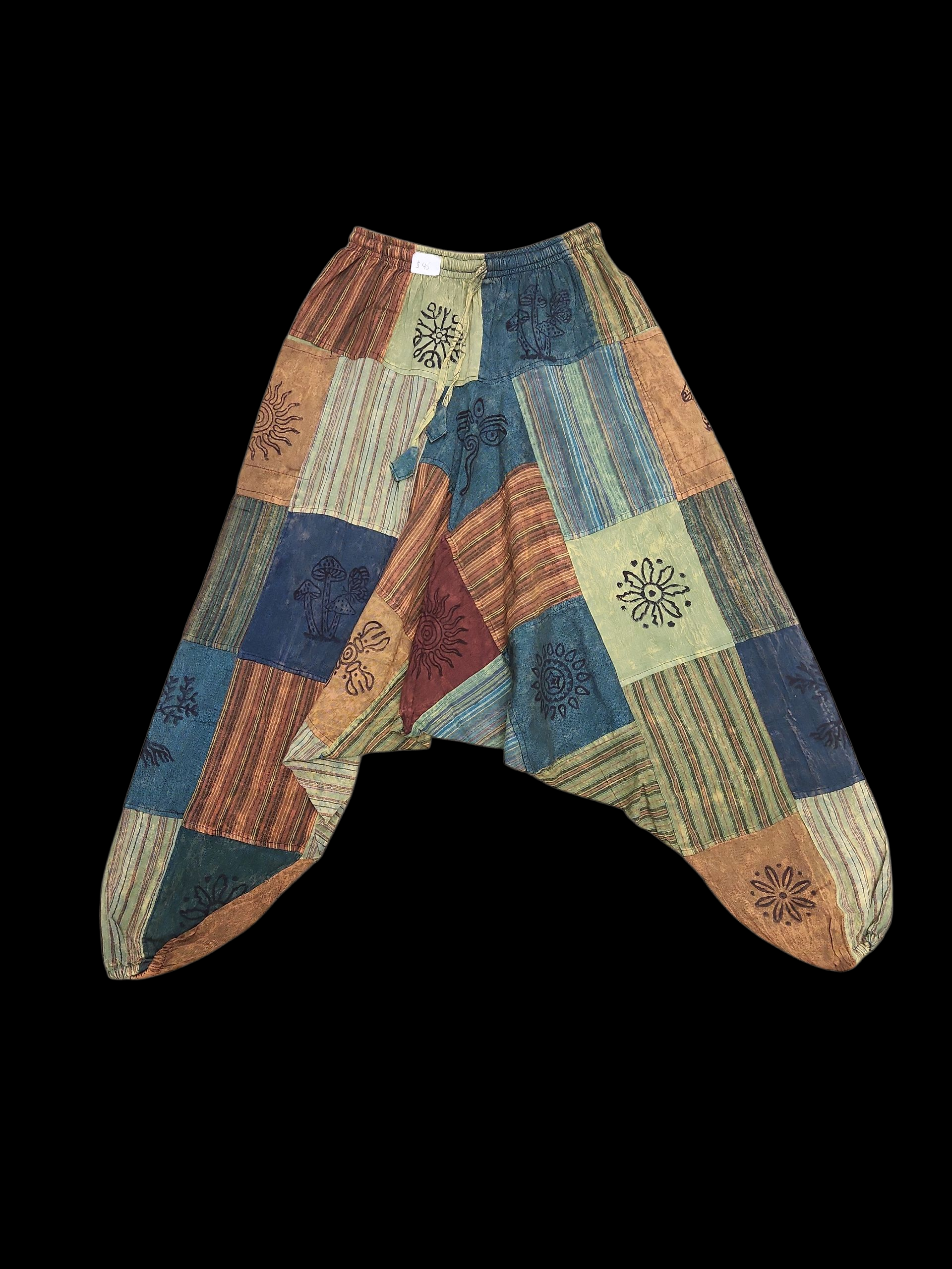 Patchwork Harem pants unisex